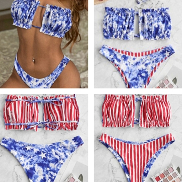 Zaful Other - NEW Reversible Patriotic Bikini